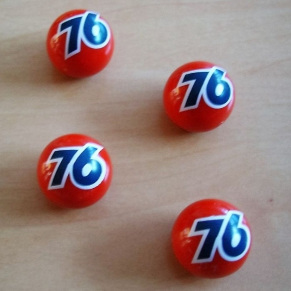 Set Of 4 76 Gas Tire Air Valve Stem Caps
